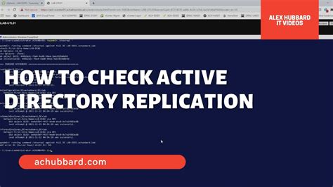 how to verify ad replication.